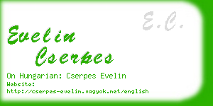 evelin cserpes business card